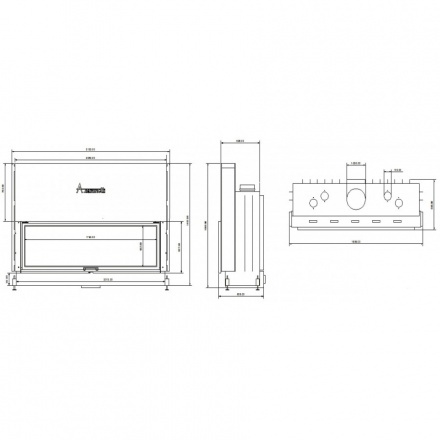 Каминная топка A. CAMINETTI FLAT 180X50