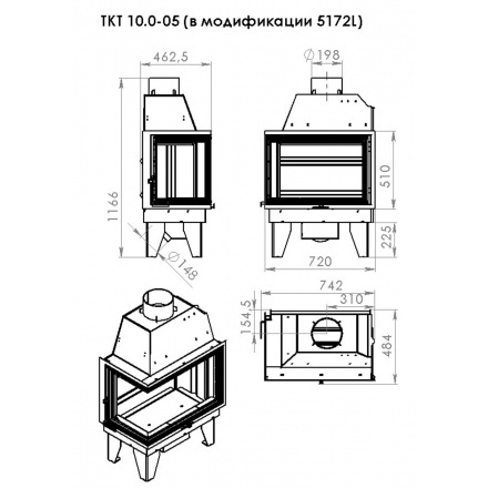 Каминная топка Мета-Бел 5172L