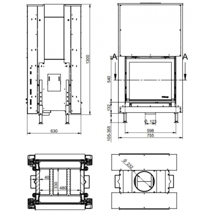 Каминная топка KFD LINEA DF V 810 4.0