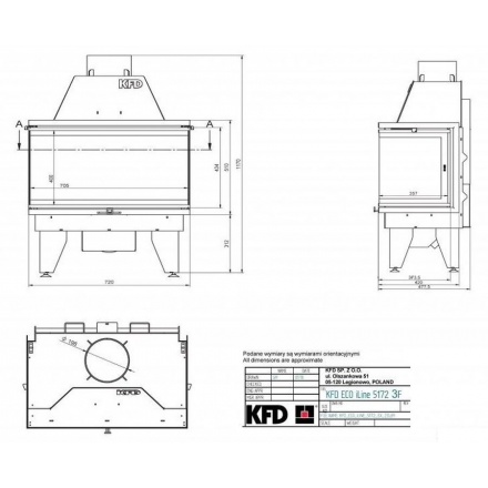 Каминная топка KFD ECO iLine 5172 3F