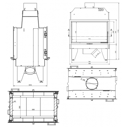 Каминная топка KFD ECO iLine 5183 DF