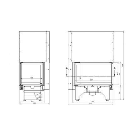 Каминная топка KFD ECO iLUX 90 LH/RH