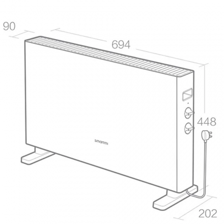 Конвектор электрический SmartMi Convector Heater 1S / DNQ04ZM