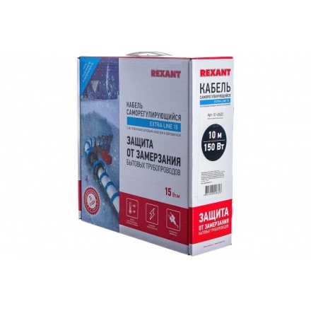 Кабель саморегулирующийся REXANT 15MSR-PB, 8 м/120 Вт