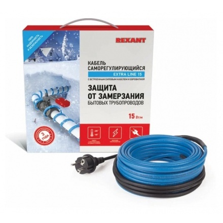 Кабель саморегулирующийся REXANT 15MSR-PB, 20 м/300 Вт