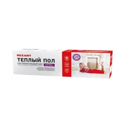 Нагревательный мат REXANT Extra 1.5 м2, 0.5x3 м, 240 Вт