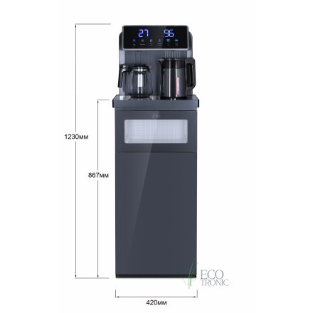 Кулер с чайным столиком Тиабар Ecotronic TB30-LNR UV dark grey