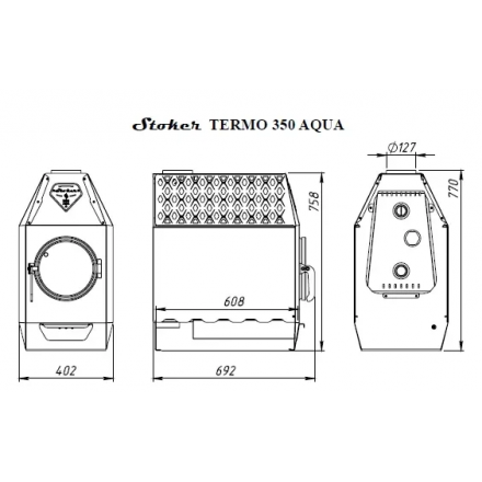 Отопительная печь Ермак Stoker Termo 350 Aqua (2024)