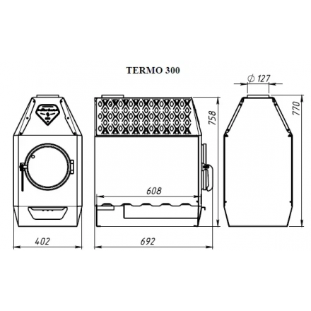 Отопительная печь Ермак Stoker Termo 300 (2024)