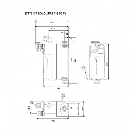 Канализационная установка Grundfos Sololift 2 C-3