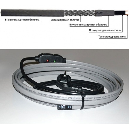 Комплект греющего кабеля Lavita GWS 16-2 CR 2м M32W