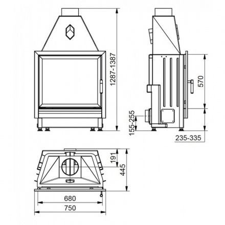 Каминная топка HARK Radiante 350 K ECOplus