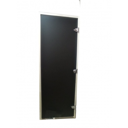 Дверь для бани Fireway Теплая ночь 1900x700 мм осина, графит мат (стекло 8 мм, 3 петли)
