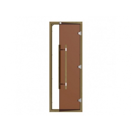 Дверь 560 Sawo 1890х690, кедр, 8 мм, 3 петли, бронза