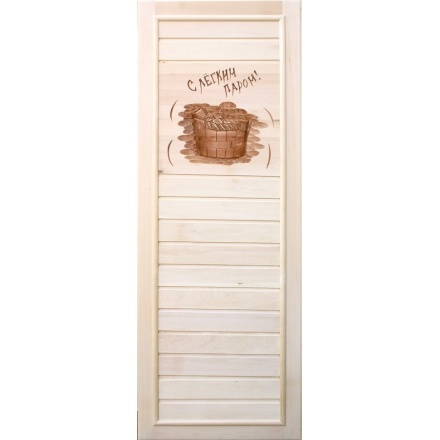 Дверь банная деревянная Doorwood Вагонка С легким паром 1850х750