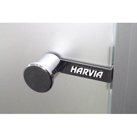 Дверь для бани стеклянная Harvia 7/19 коробка алюминий, стекло серое