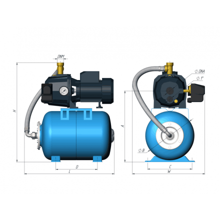 Насосная станция UNIPUMP AUTO DP-750-24 (сталь)