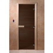 Дверь для бани Fireway 1900x700 мм осина, бронза мат (стекло 8 мм, 3 петли)
