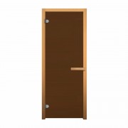Дверь для бани Везувий бронза 1900x700 716 GB Магнит (коробка хвоя, стекло 6 мм, 2 петли)